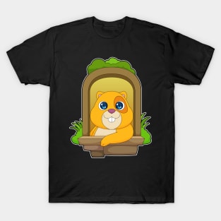 Hamster looks out the window T-Shirt